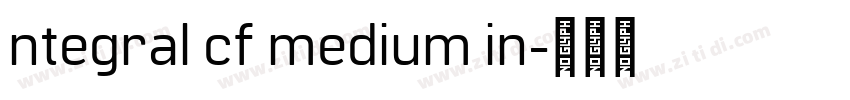 ntegral cf medium in字体转换
